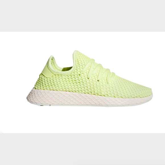 Adidas Neon Yellow/Glow Deerupt Sneakers - Women's 9.5 EU 42 - Picture 2 of 10